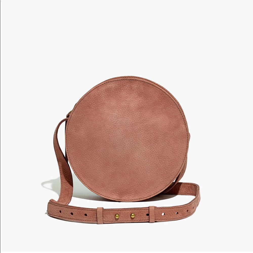 Madewell Simple Circle Crossbody in Nubuck Leather
